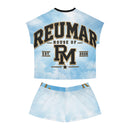 Soldier Scene Pajama Set — Women's Short Sleepwear with Leopard Shorts