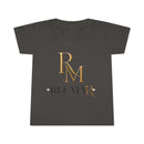 Toddler T-Shirt with Gold Monogram RM | Personalized Kids Tee