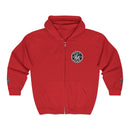 Full-Zip White Hoodie with Gold 'RM' Minimalist Logo