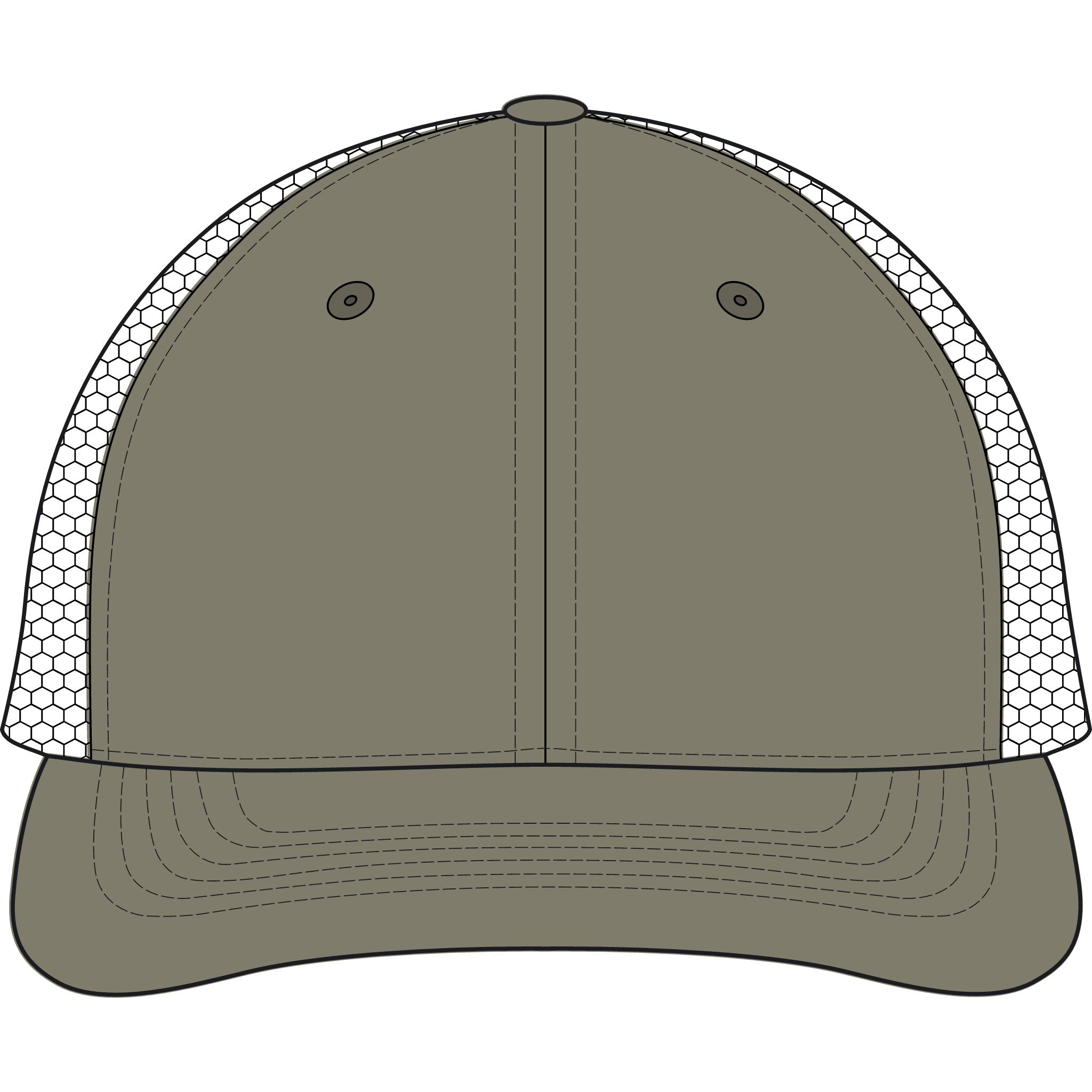 Reuman Logo Dirty-Wash Mesh-Back Cap — Trucker Hat with RM Monogram
