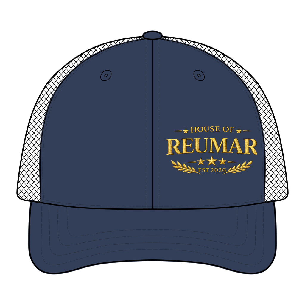 Trucker Cap — "House of Reumar" Embroidered Mesh-Back