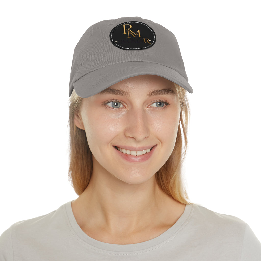 Leather Patch Dad Hat — Embossed RM REUMAN Logo Baseball Cap