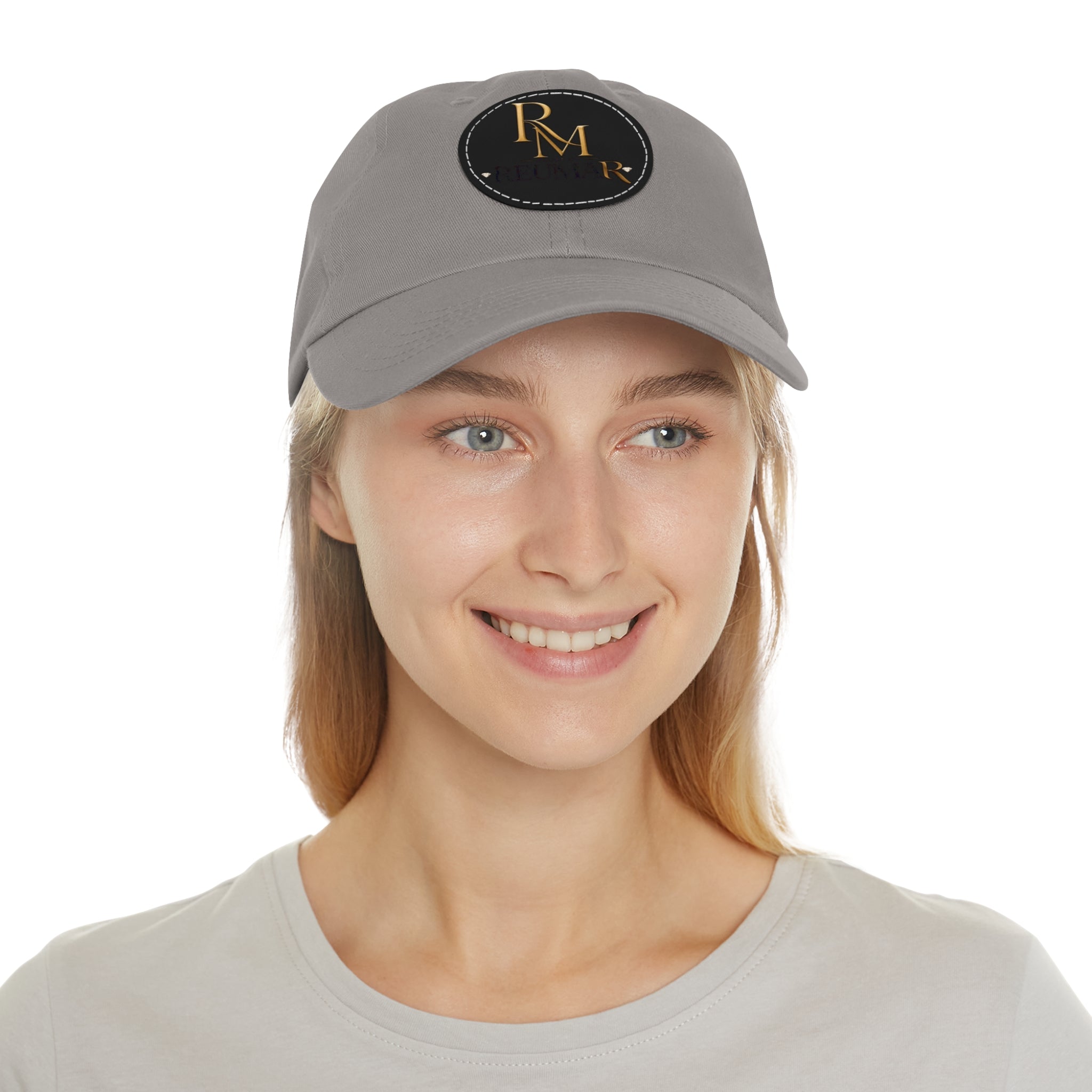 Leather Patch Dad Hat — Embossed RM REUMAN Logo Baseball Cap
