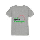 Youth Tee - Reumar Gold Monogram Front & 'art lover boutique' Back