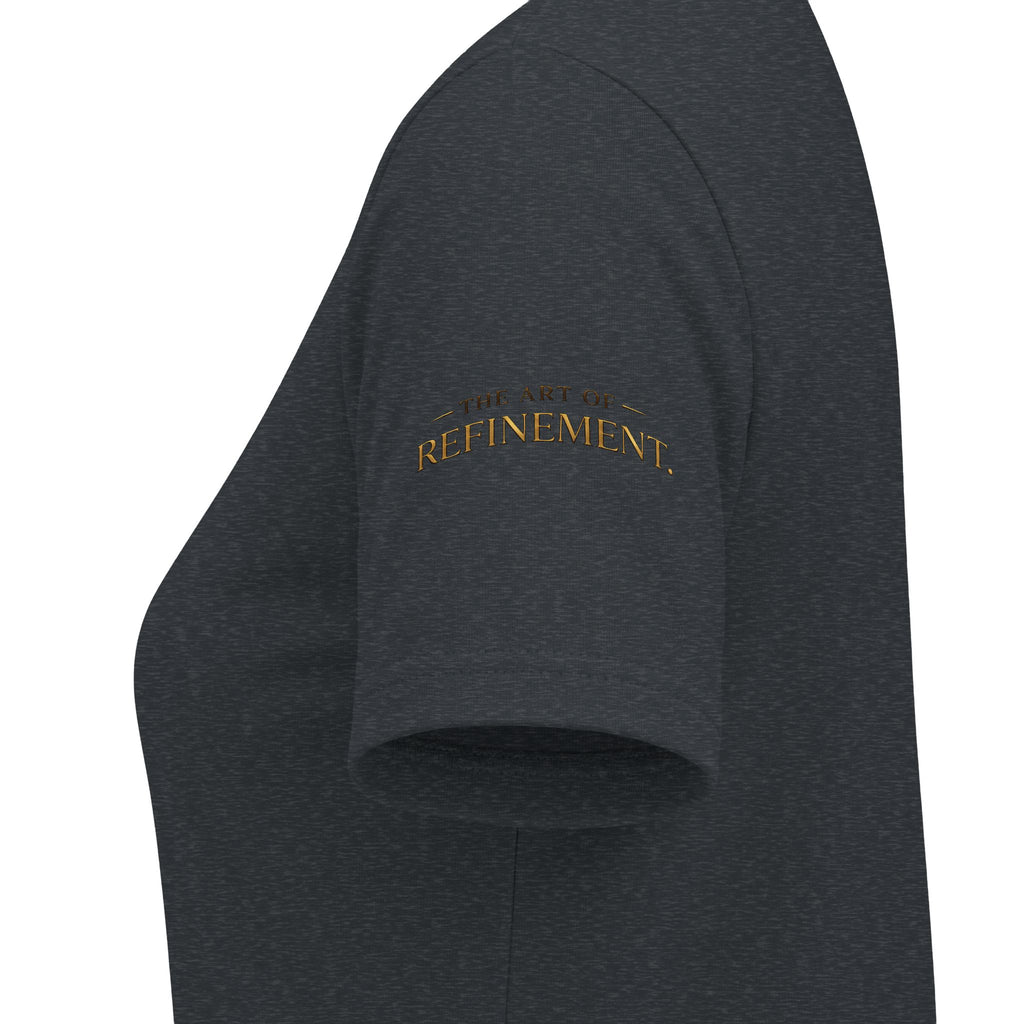 Women's V-Neck Tee — 'Reumar' Gold Monogram Logo