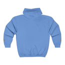 Gold Monogram RM Full-Zip Hoodie — Minimal Logo Zip Jacket
