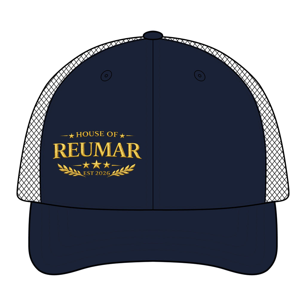 Trucker Cap — "House of Reumar" Embroidered Mesh-Back