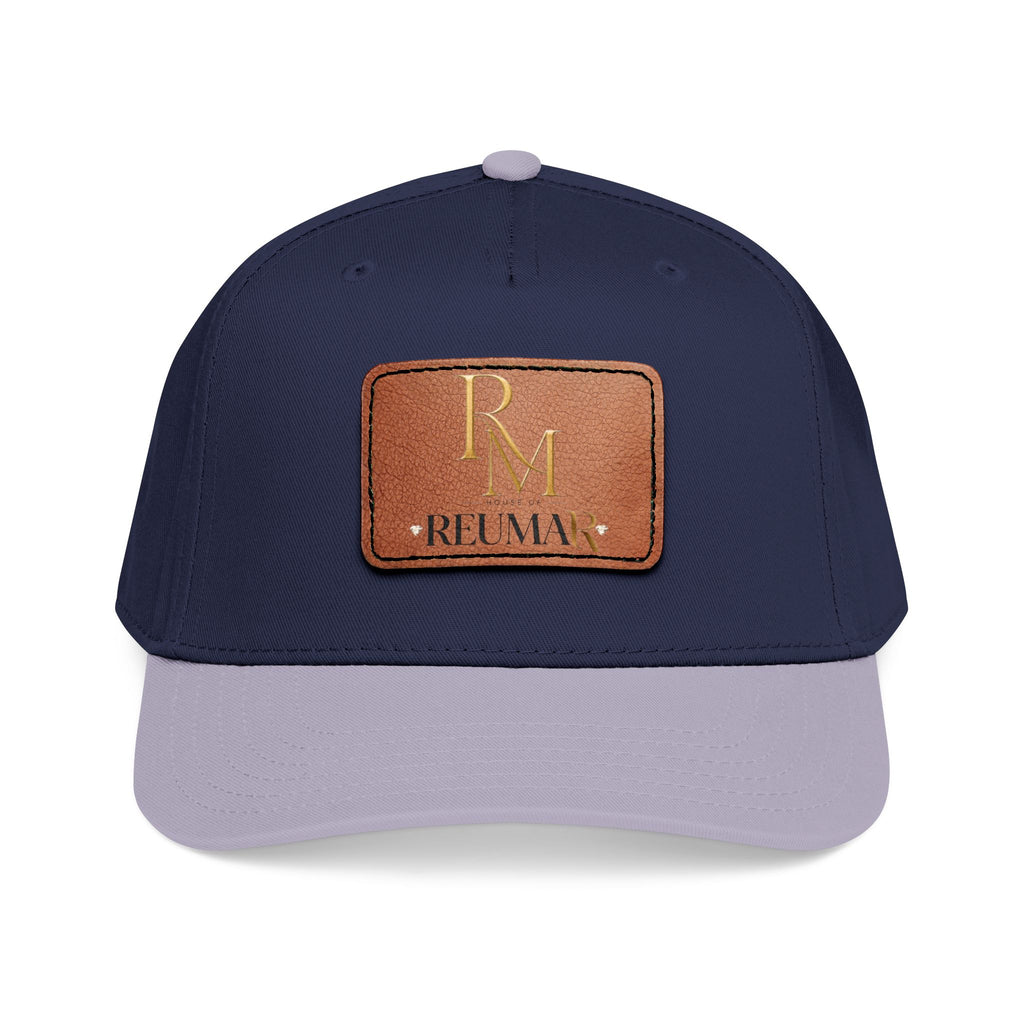 Leather Patch Baseball Cap - Monogram RM Reumay