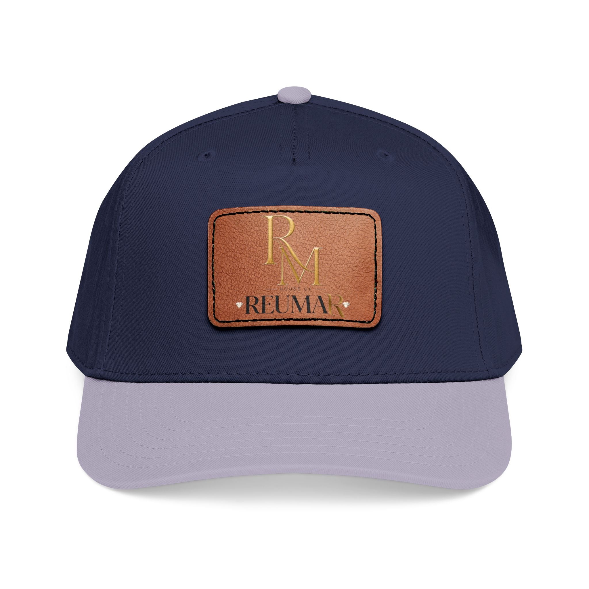 Leather Patch Baseball Cap - Monogram RM Reumay