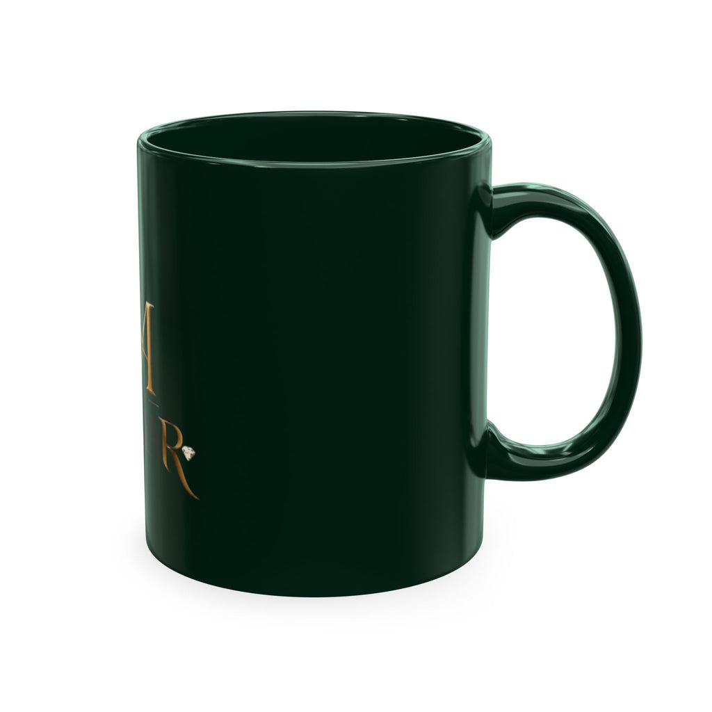 House of Reumar Beige Ceramic Mug — Gold Monogram Coffee Cup