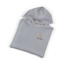 Relaxed Hoodie with Gold Monogram — Black Casual Pullover