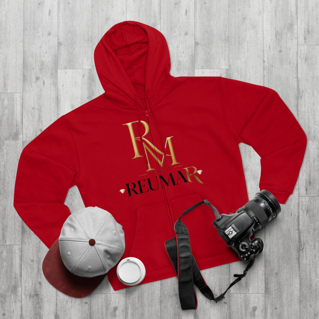 Reumar Zip Hoodie - House of Reumar Gold Logo Hooded Sweatshirt