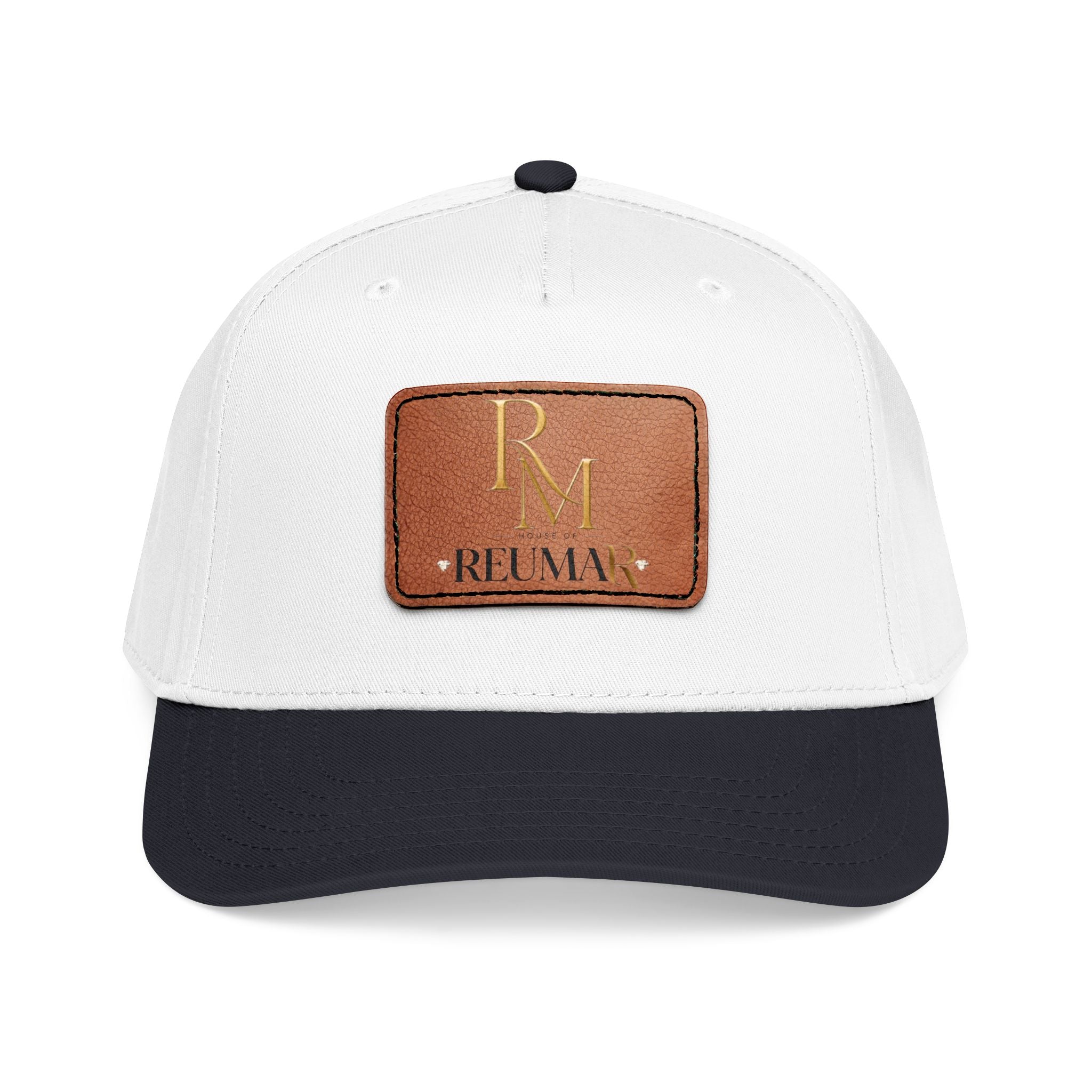 Leather Patch Baseball Cap - Monogram RM Reumay