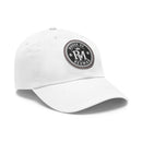 Embroidered Leather Patch Dad Hat — Reumar Monogram Baseball Cap