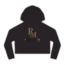 House of Reumar Cropped Hoodie — Women's Gold Monogram Logo Sweatshirt