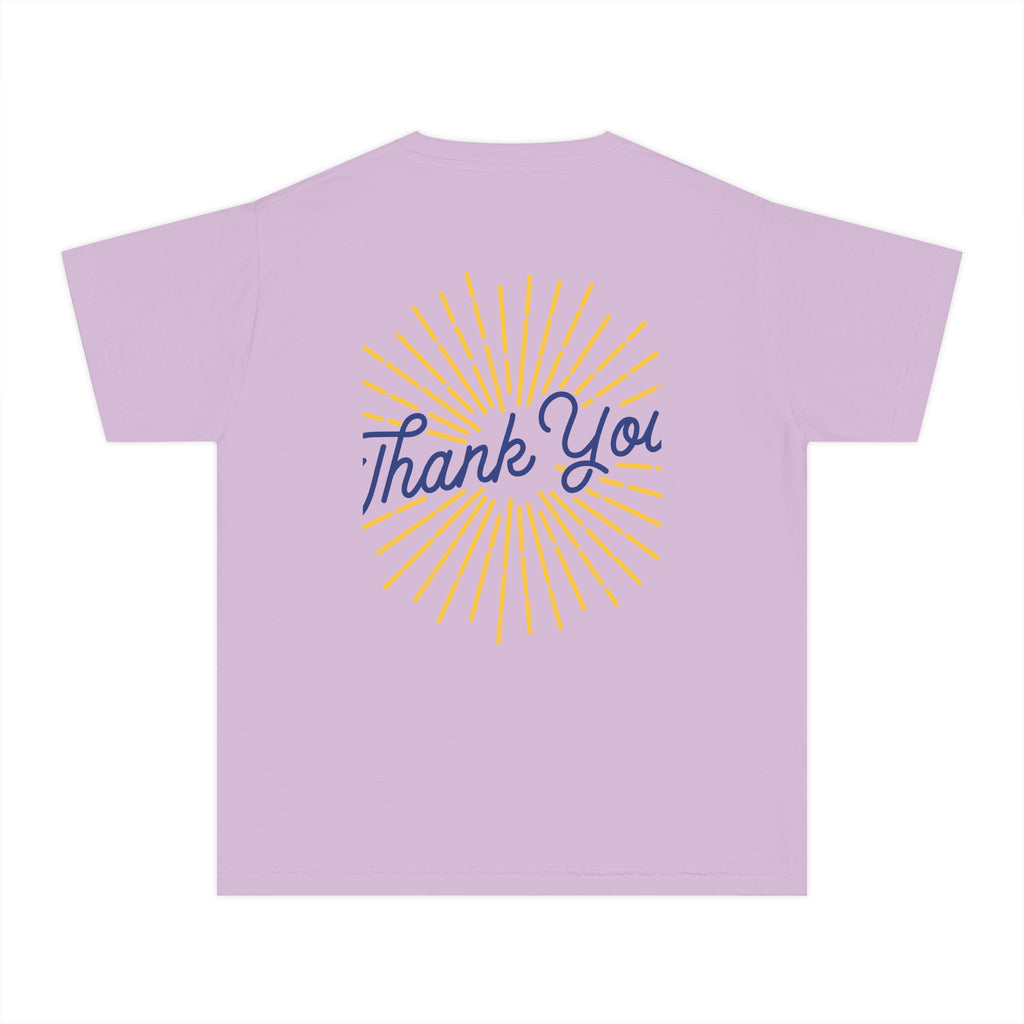 Youth Tee — Reumar Logo Front & "Thank You" Sunburst Back
