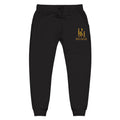 Embroidered Relaxed Sweatpants — Minimal Gold Monogram Lounge Joggers