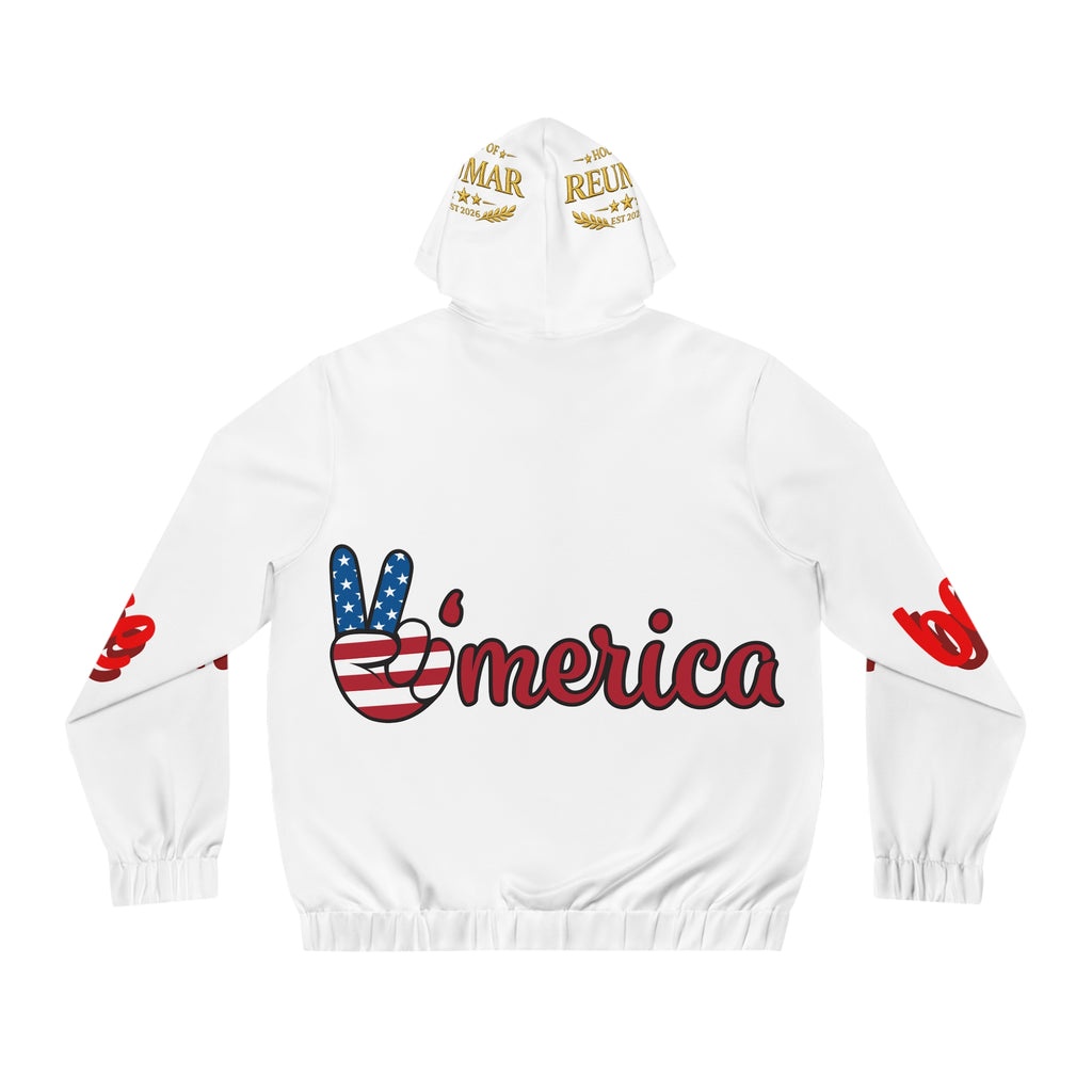 Patriotic 'Merica Full‑Zip Hoodie