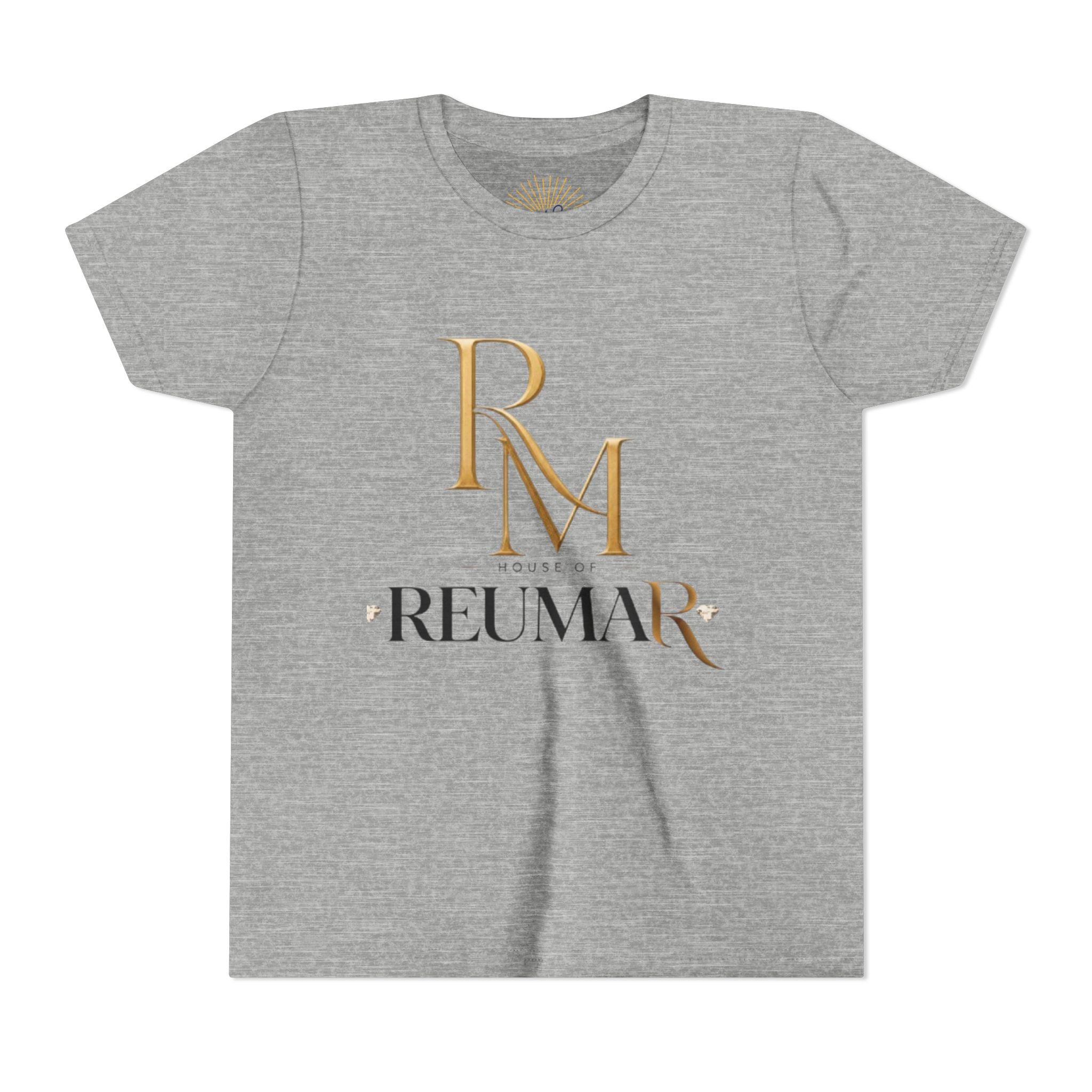 Youth Tee - Reumar Gold Monogram Front & 'art lover boutique' Back