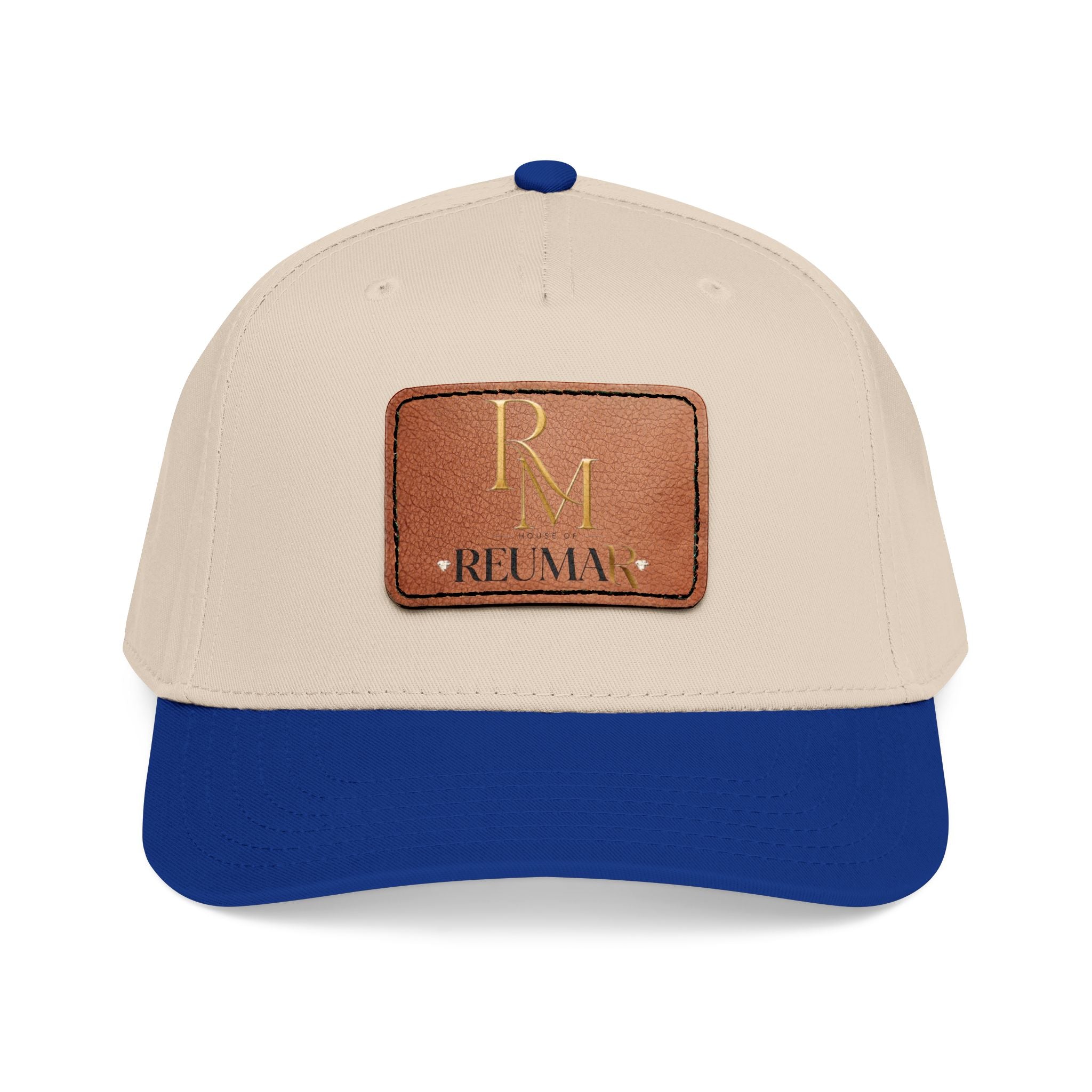 Leather Patch Baseball Cap - Monogram RM Reumay