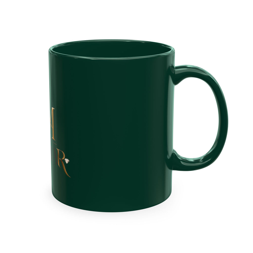 House of Reumar Beige Ceramic Mug — Gold Monogram Coffee Cup