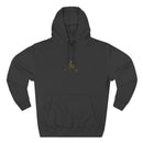 Minimalist Gold Monogram Hoodie — 'RM' Chest Logo Fleece Pullover
