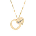 Engravable Heart Cutout Necklace – Personalized Double Pendant (Silver or Rose Gold)