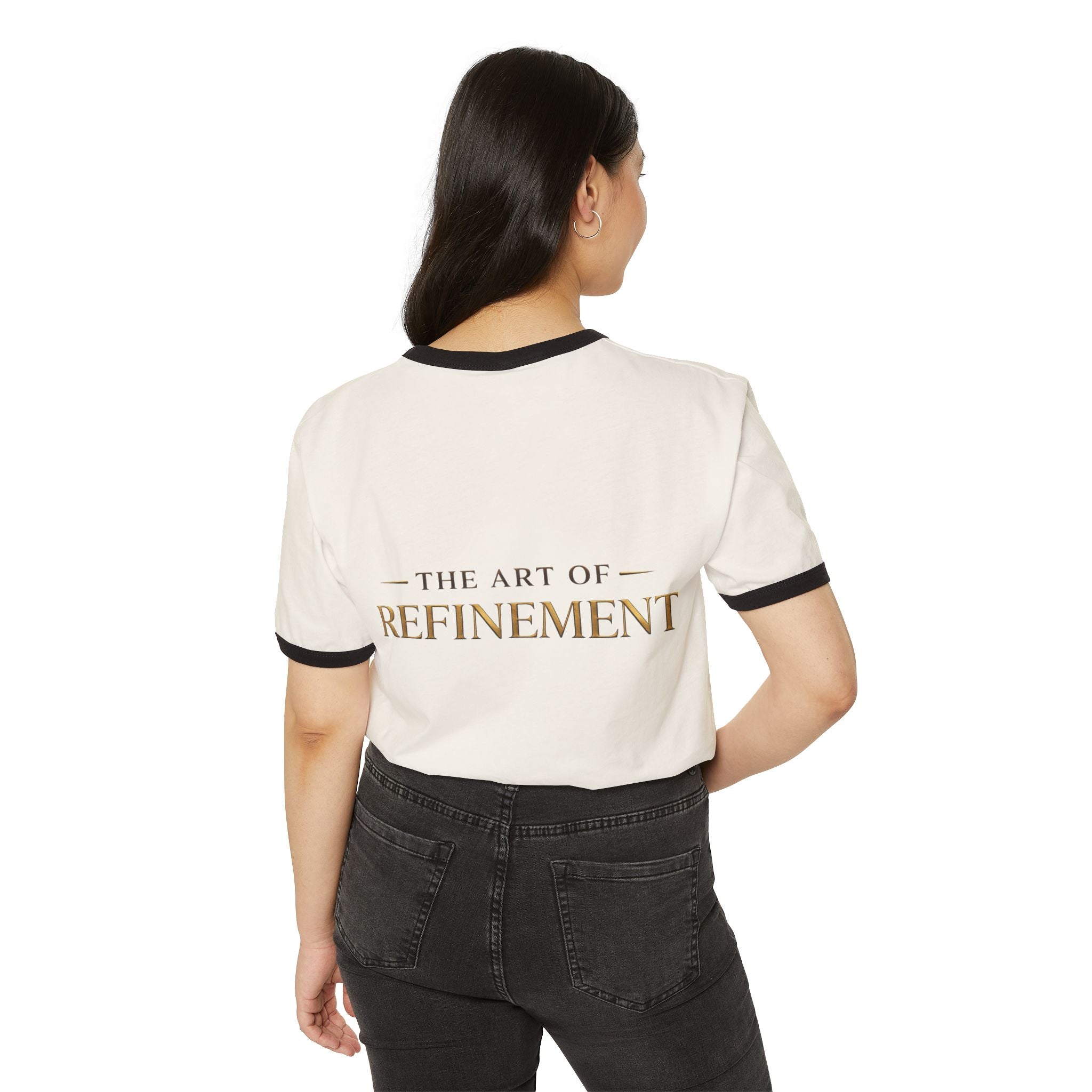 Reumar Gold Monogram Ringer T-Shirt — Vintage Racing Night Back Print