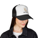 Reumar Gold Monogram Trucker Cap