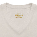 Women's V-Neck Tee — 'RM House of Reumar' Collegiate Graphic