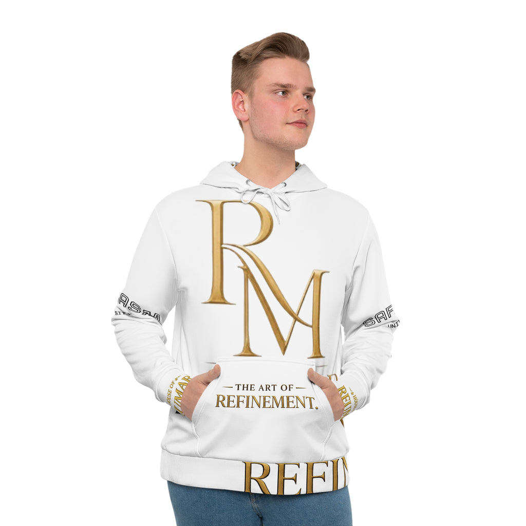 House of Reumar Gold Logo Hoodie – 'The Art of Refinement' All-Over Print