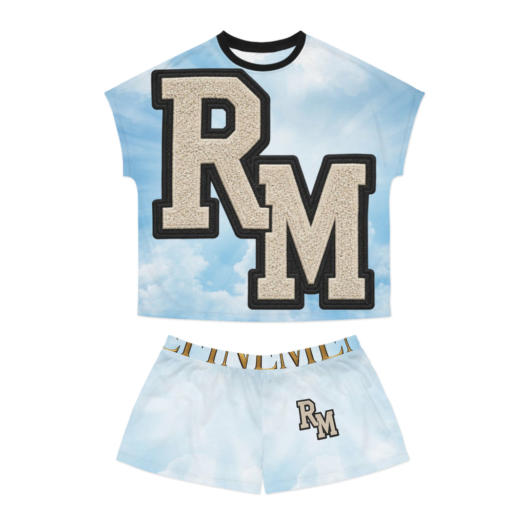 Soldier Scene Pajama Set — Women's Short Sleepwear with Leopard Shorts