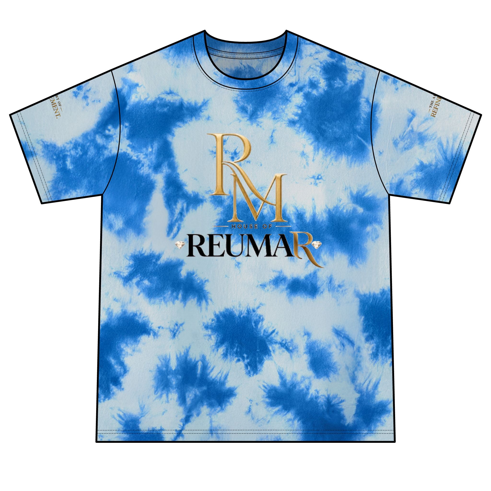 Tie-Dye Logo Tee — House of Reumar Red & Black Crystal Pattern