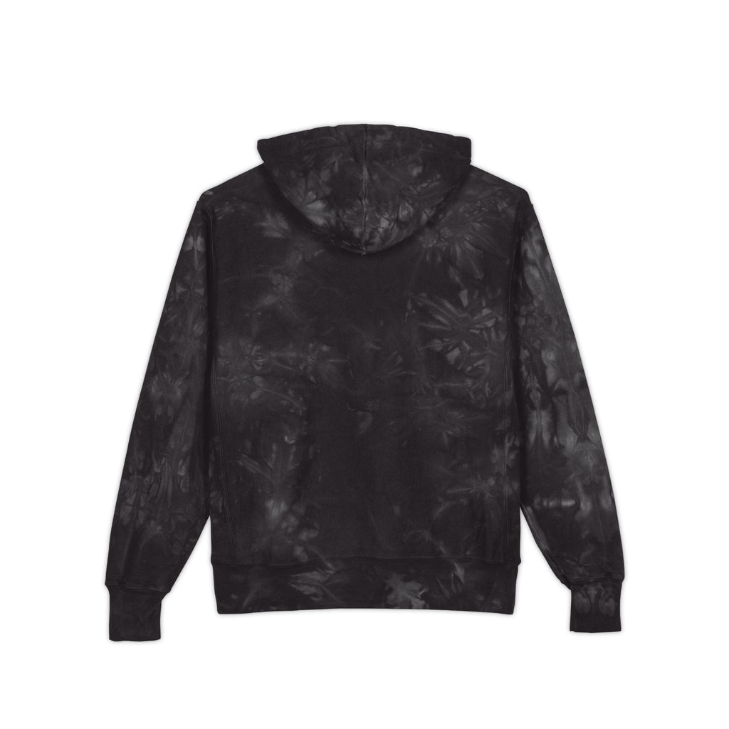 Tie-Dye Embroidered Hoodie — Black Marble RM Logo