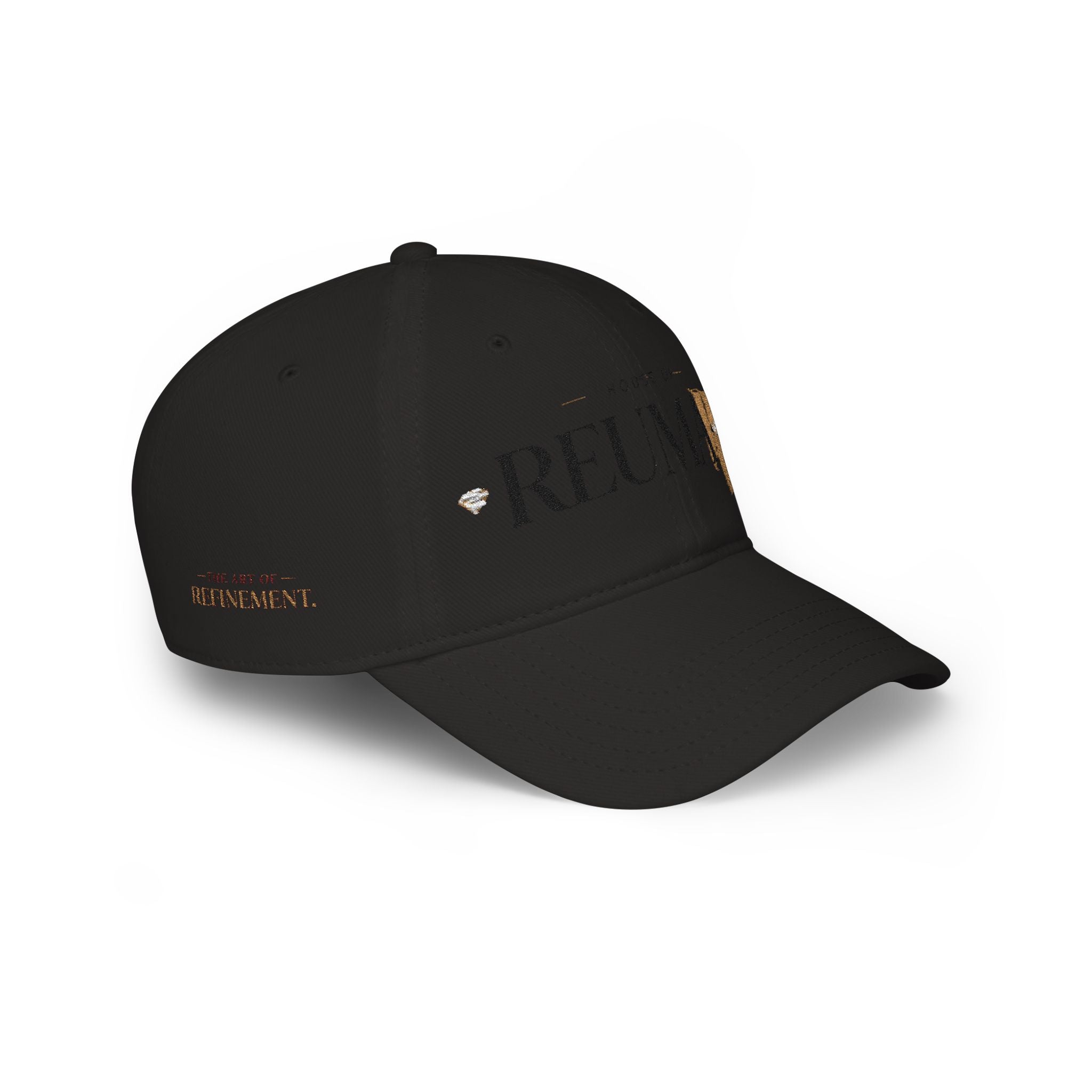 House of Reumar Red Low Profile Baseball Cap — Embroidered Logo Hat