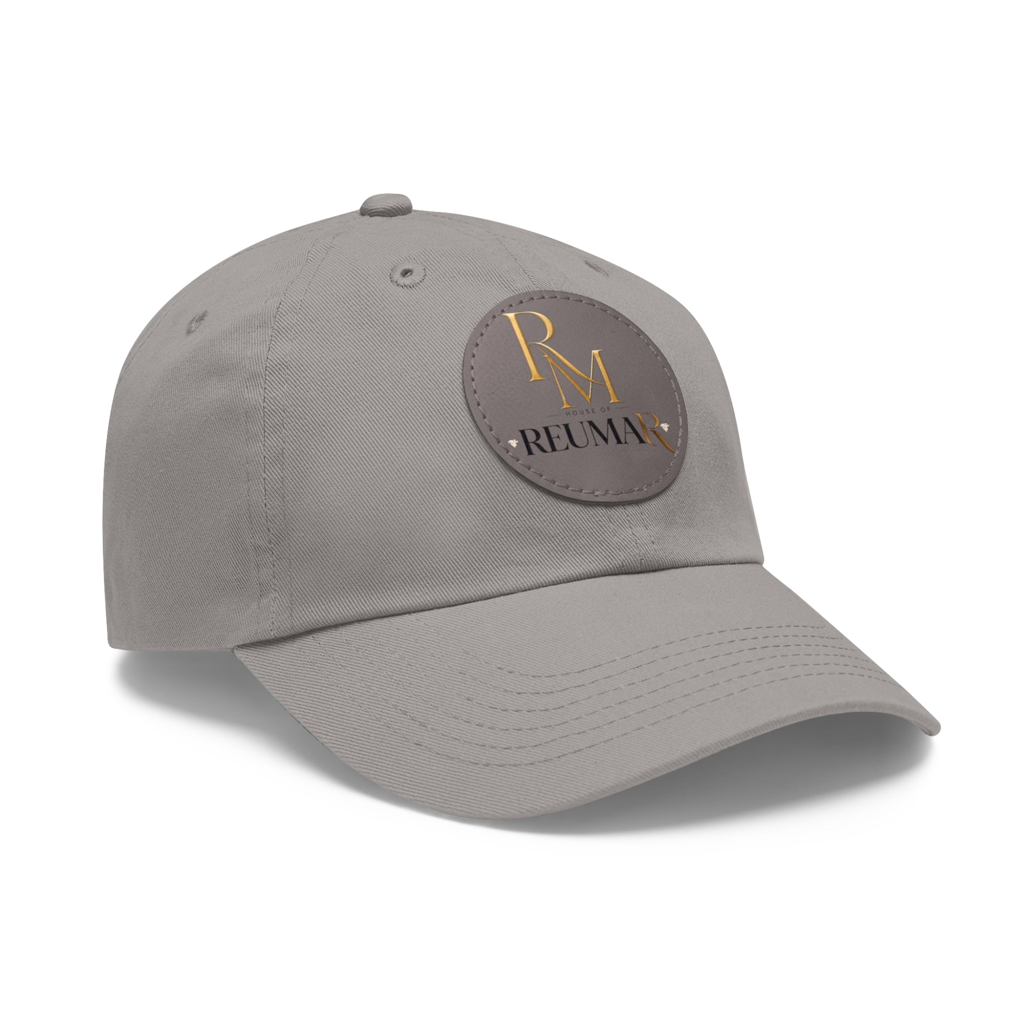 Leather Patch Dad Hat — Embossed RM REUMAN Logo Baseball Cap
