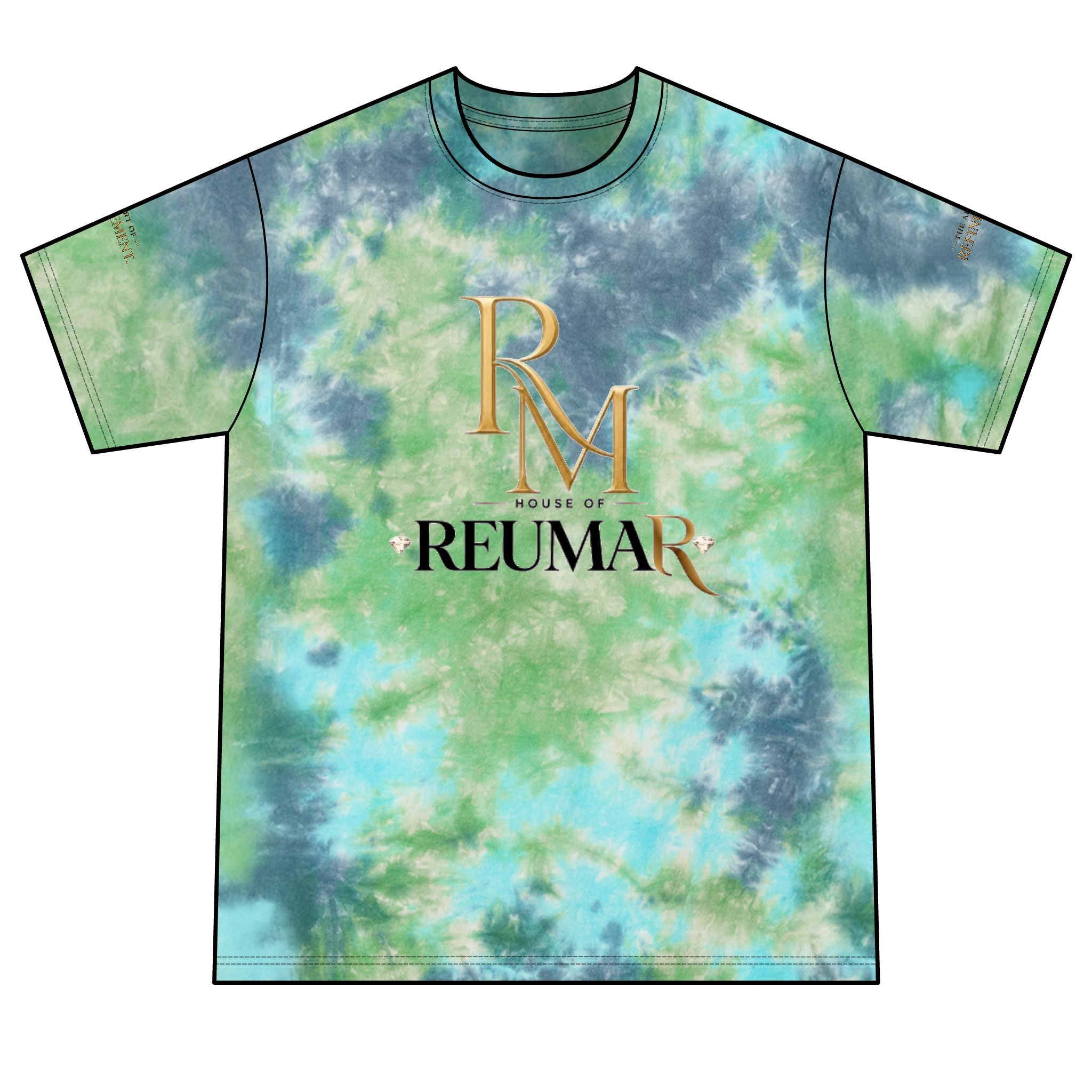 Tie-Dye Logo Tee — House of Reumar Red & Black Crystal Pattern