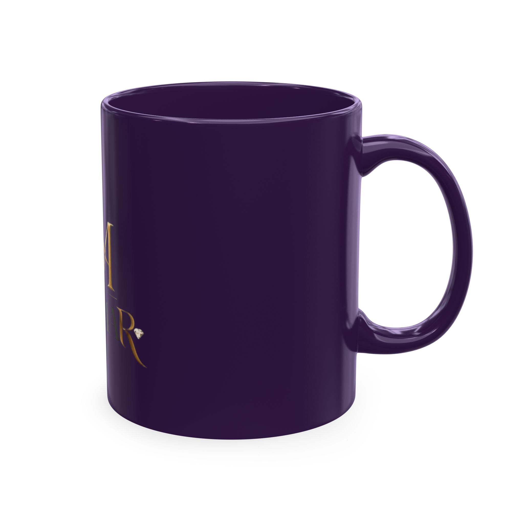 House of Reumar Beige Ceramic Mug — Gold Monogram Coffee Cup