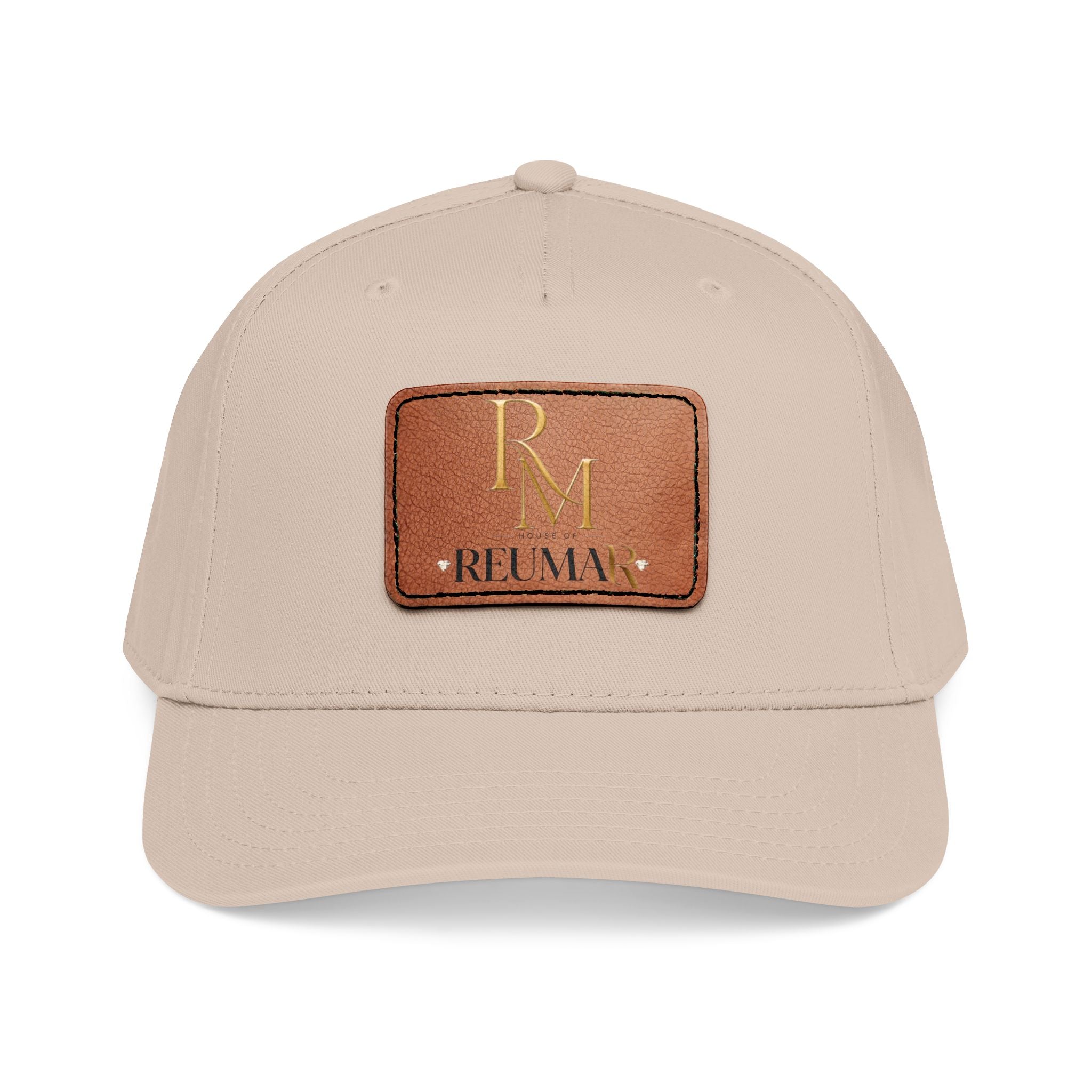 Leather Patch Baseball Cap - Monogram RM Reumay