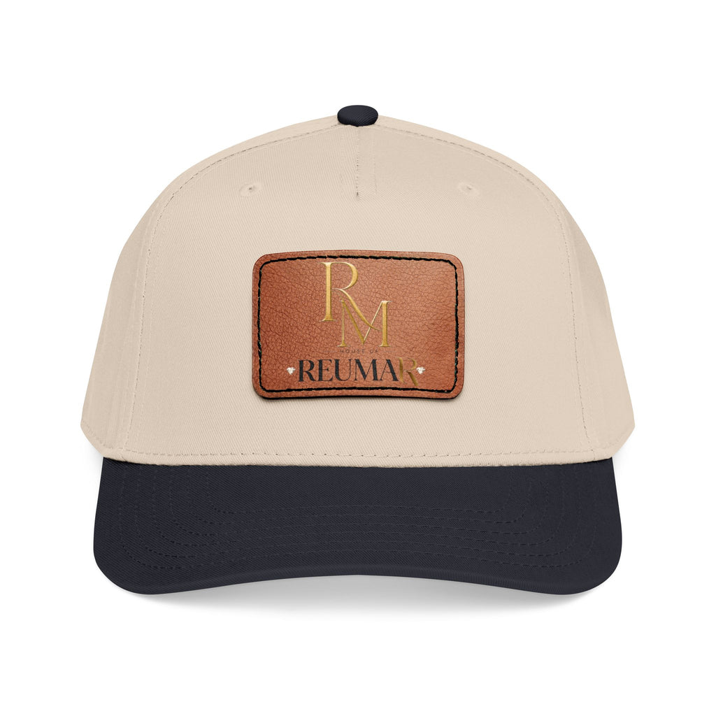 Leather Patch Baseball Cap - Monogram RM Reumay