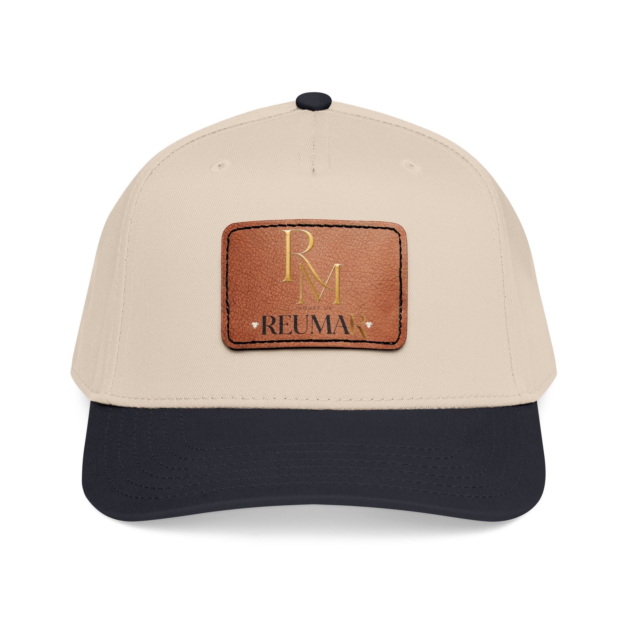 Leather Patch Baseball Cap - Monogram RM Reumay
