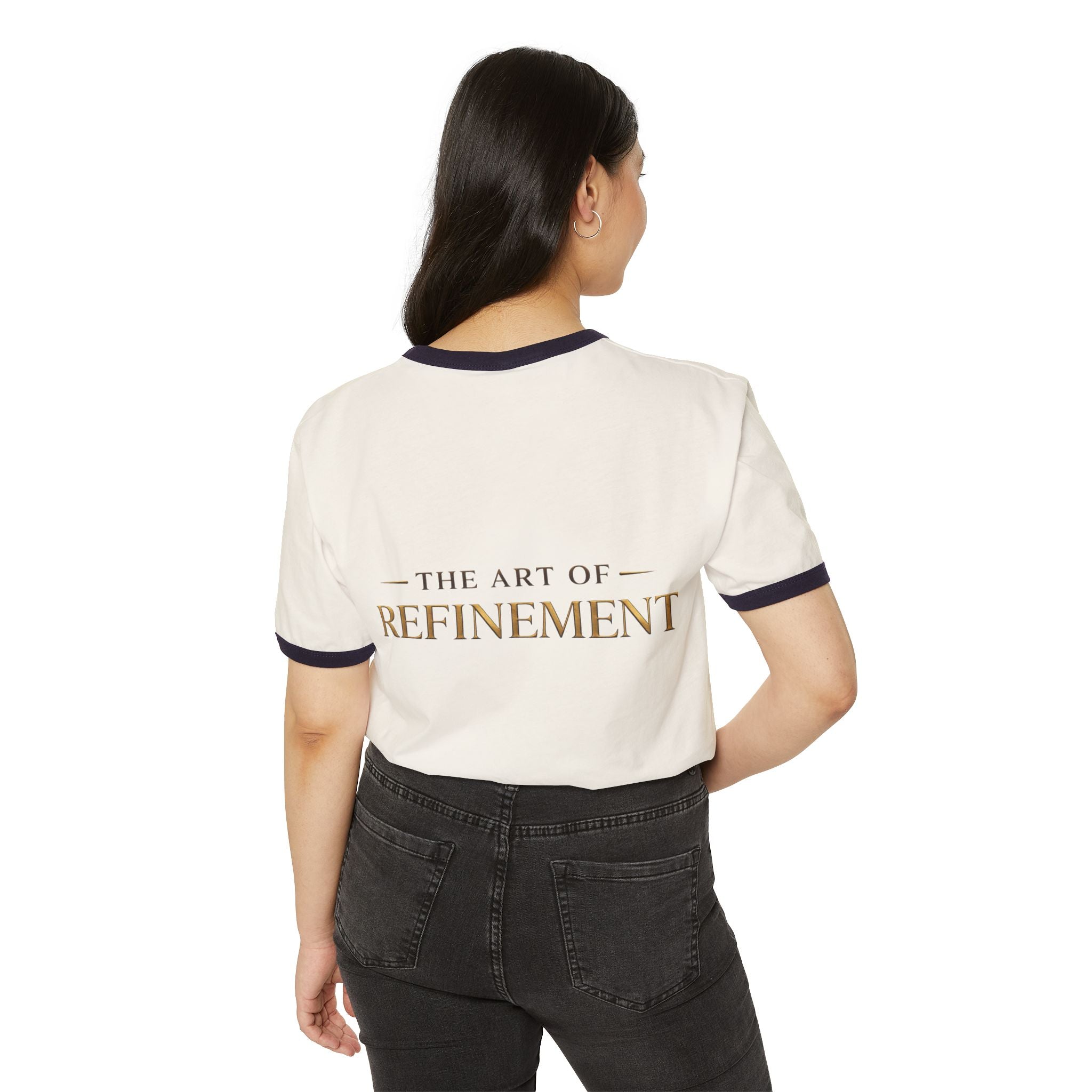 Reumar Gold Monogram Ringer T-Shirt — Vintage Racing Night Back Print