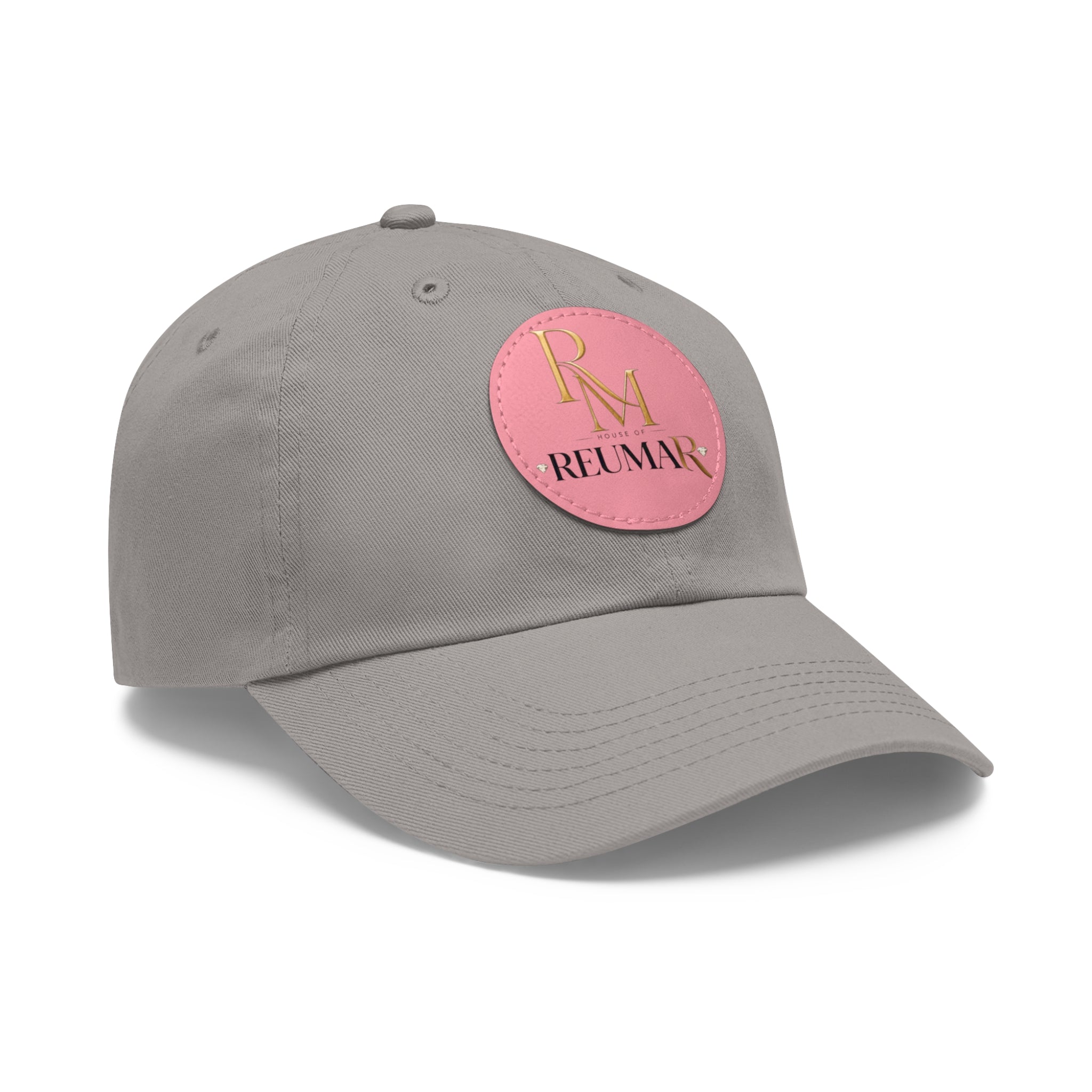 Leather Patch Dad Hat — Embossed RM REUMAN Logo Baseball Cap
