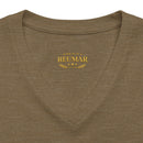 Women's V-Neck Tee — 'Reumar' Gold Monogram Logo