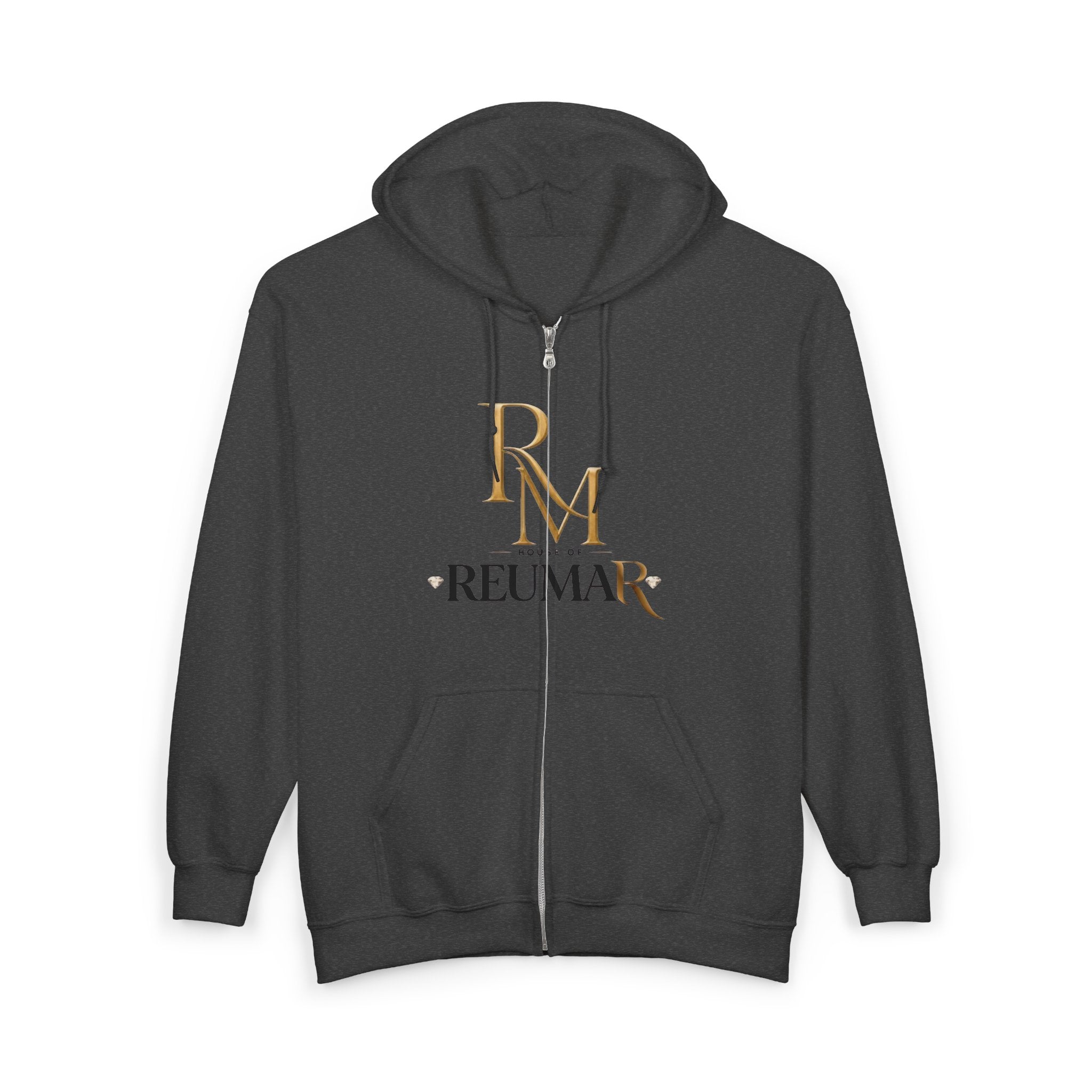 RM Reumar Gold Monogram Zip Hoodie