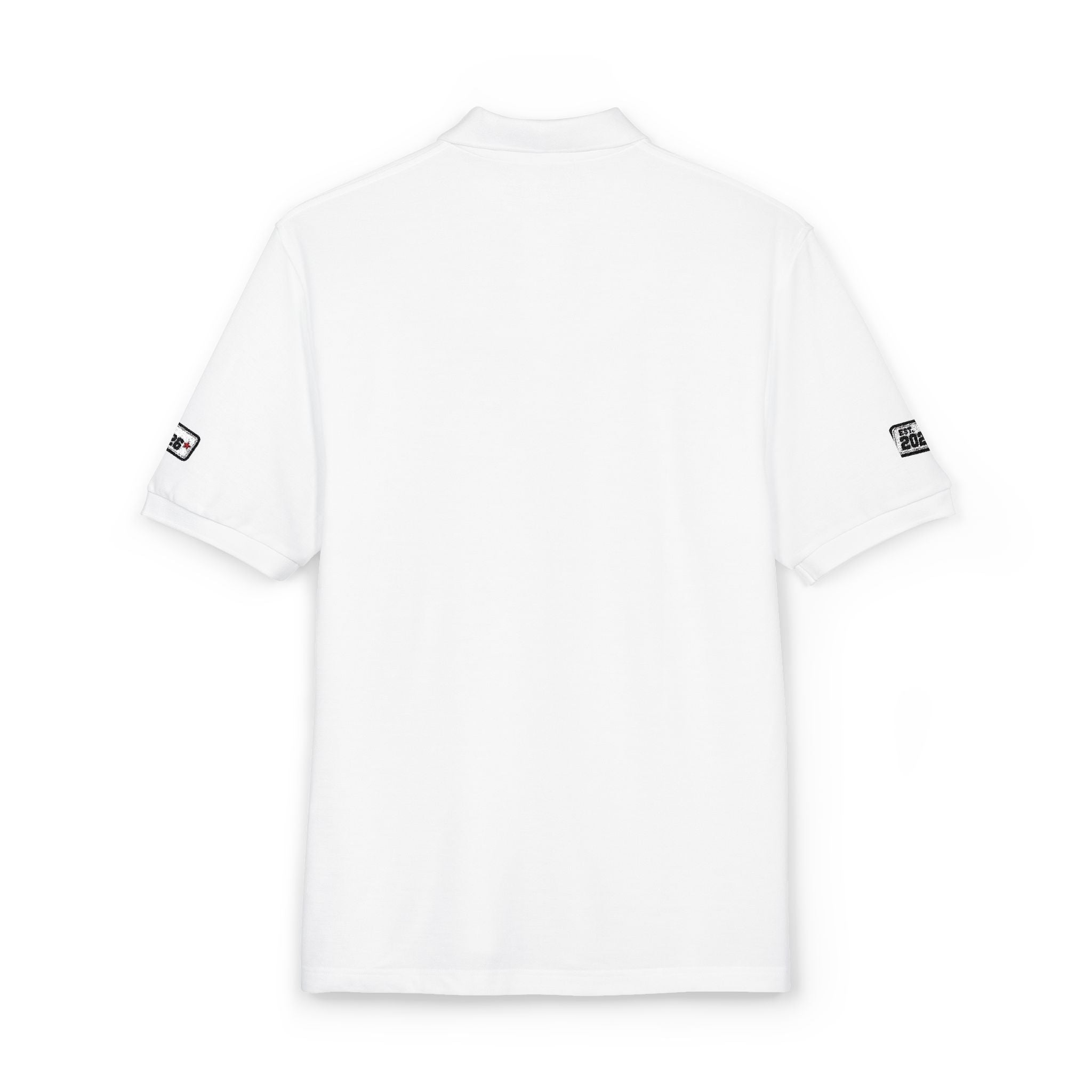 Embroidered Polo Shirt — Gold Crest 'M' Logo