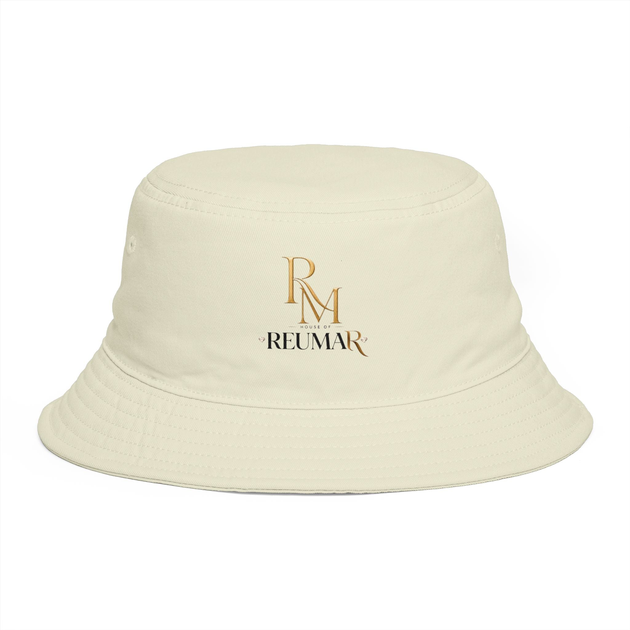 Bucket Hat — RM Reimay Gold Monogram Embroidered Logo