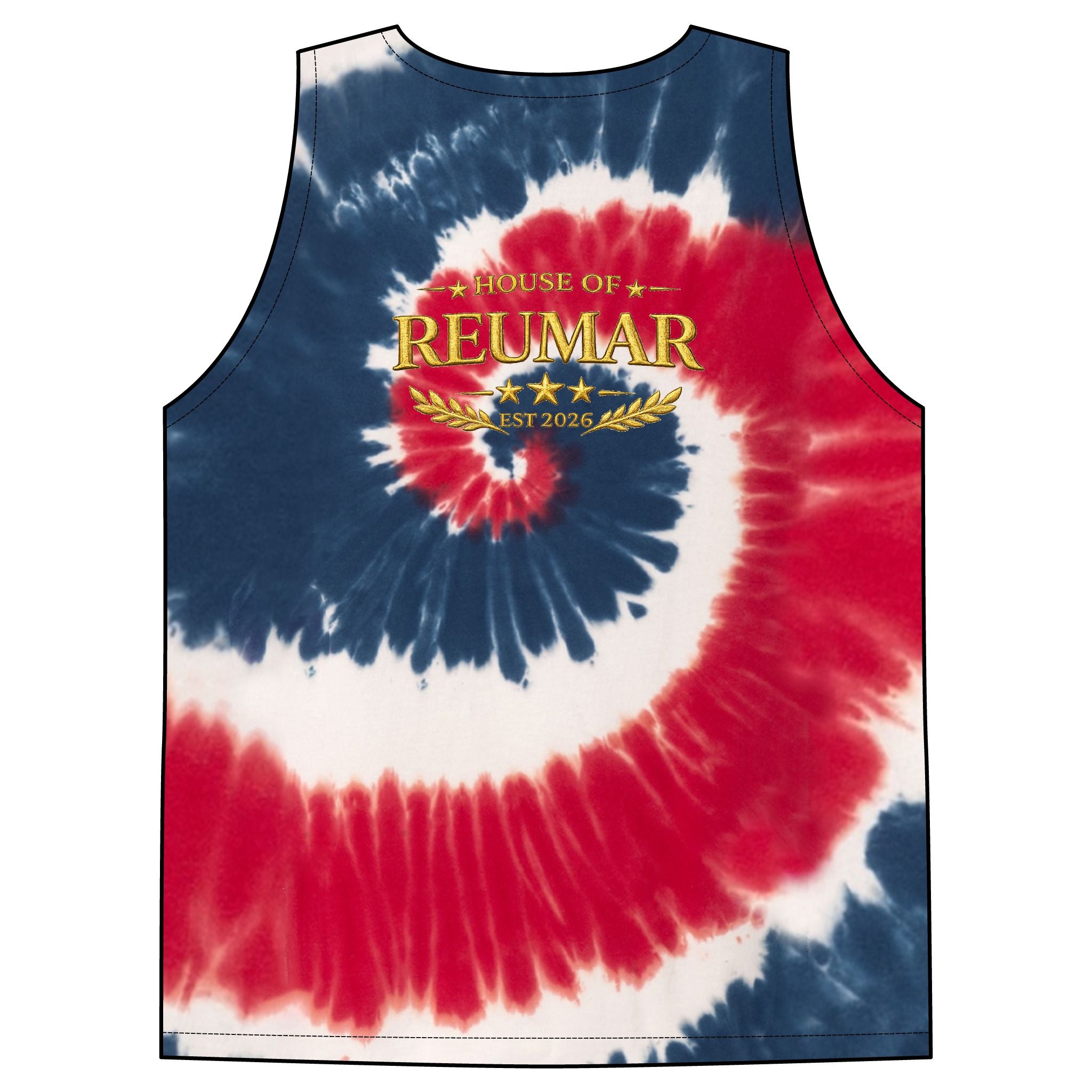 Tie-Dye Tank Top — "Endless Love" Graphic Spiral Vest