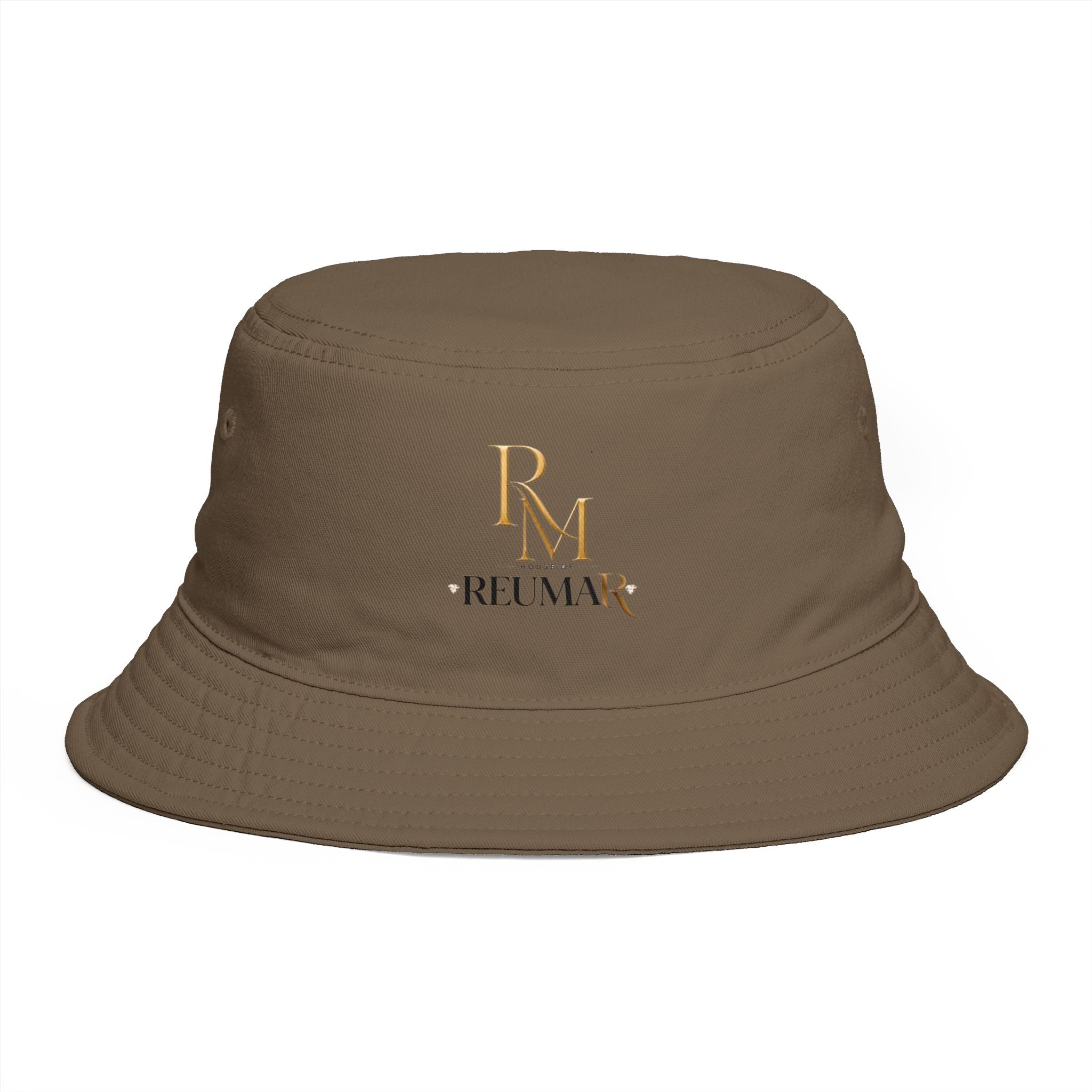 Bucket Hat — RM Reimay Gold Monogram Embroidered Logo
