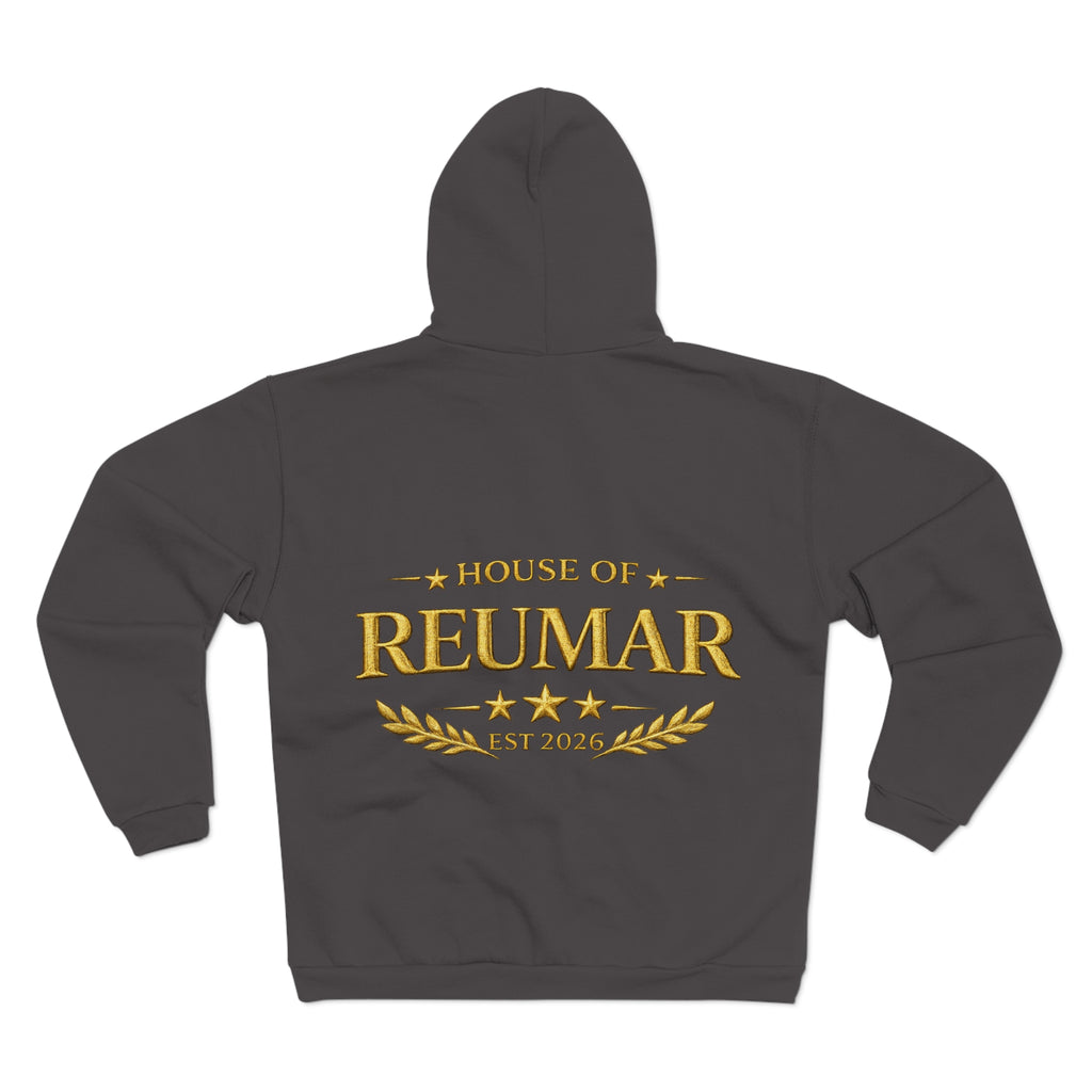 Reumar Zip Hoodie - House of Reumar Gold Logo Hooded Sweatshirt